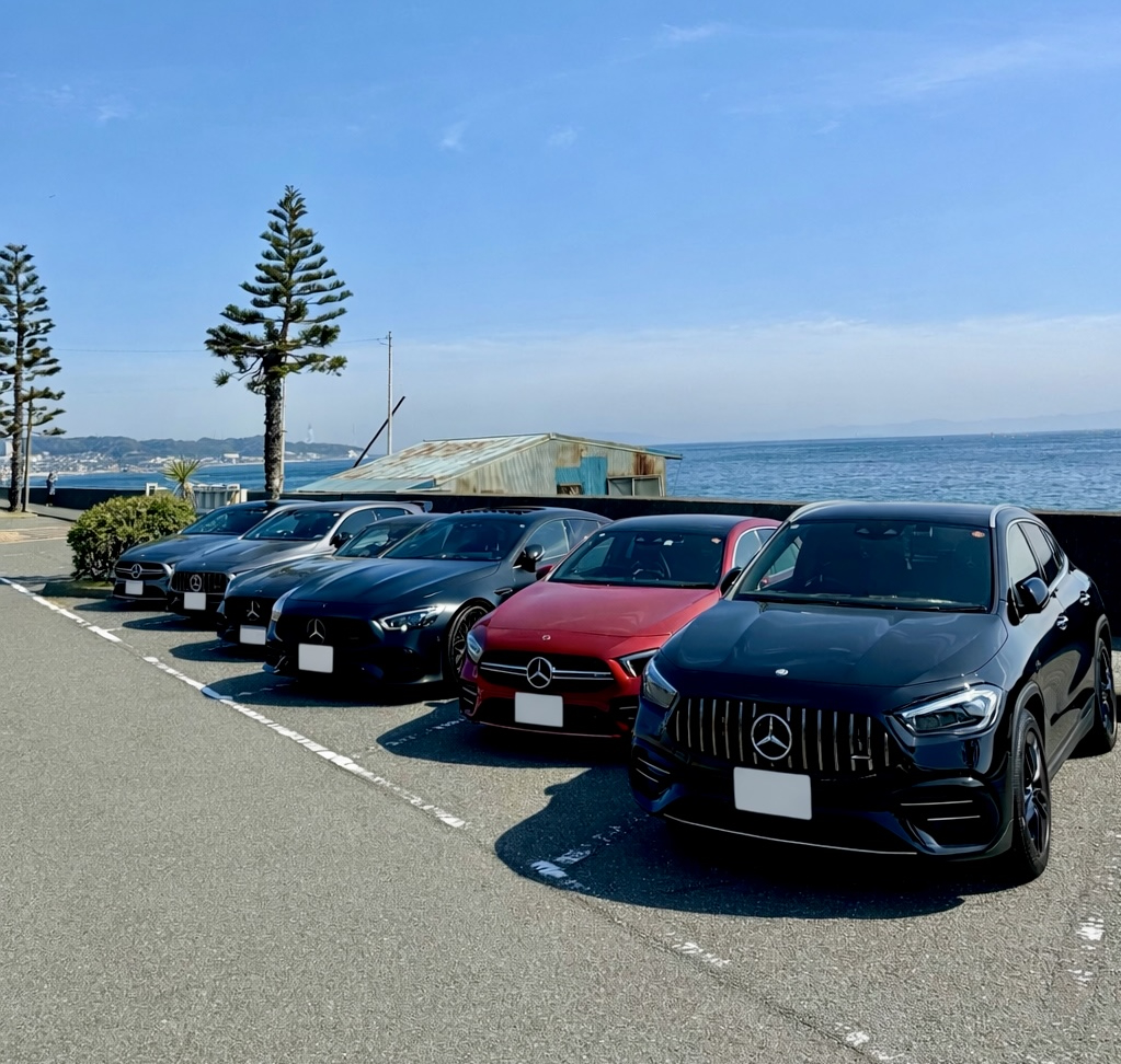 AMG cars by the sea